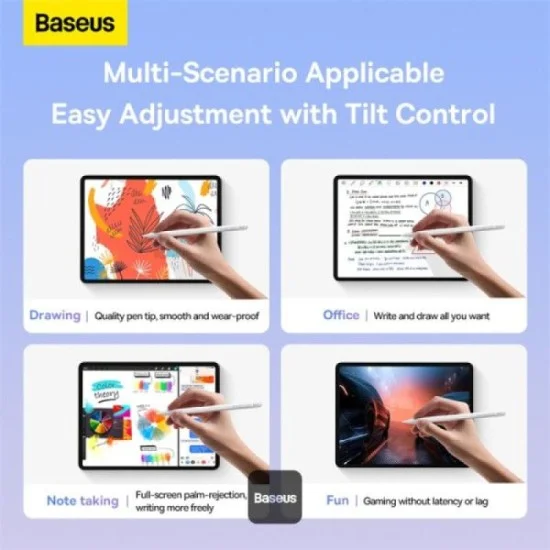 Baseus Smooth Writing 2 Series Stylus With Led Display For Ipad - White